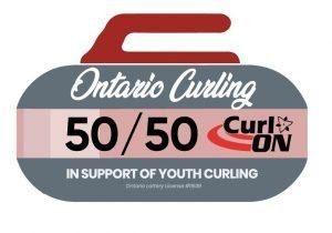 curl ON 50/50 logo which is a rock.. ontario curling 50/50 in support of youth curling 